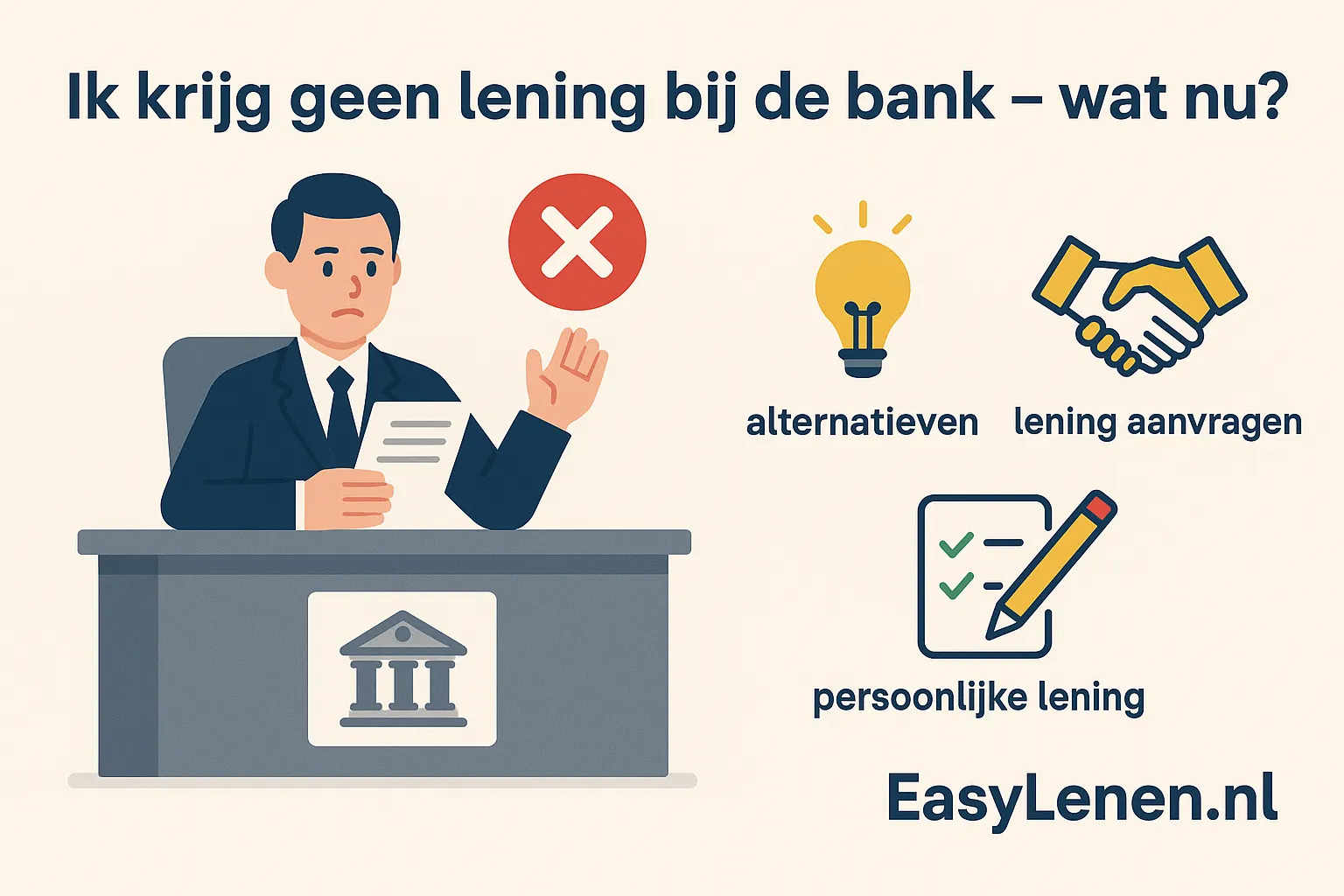 Ik krijg geen lening bij de bank – wat nu?