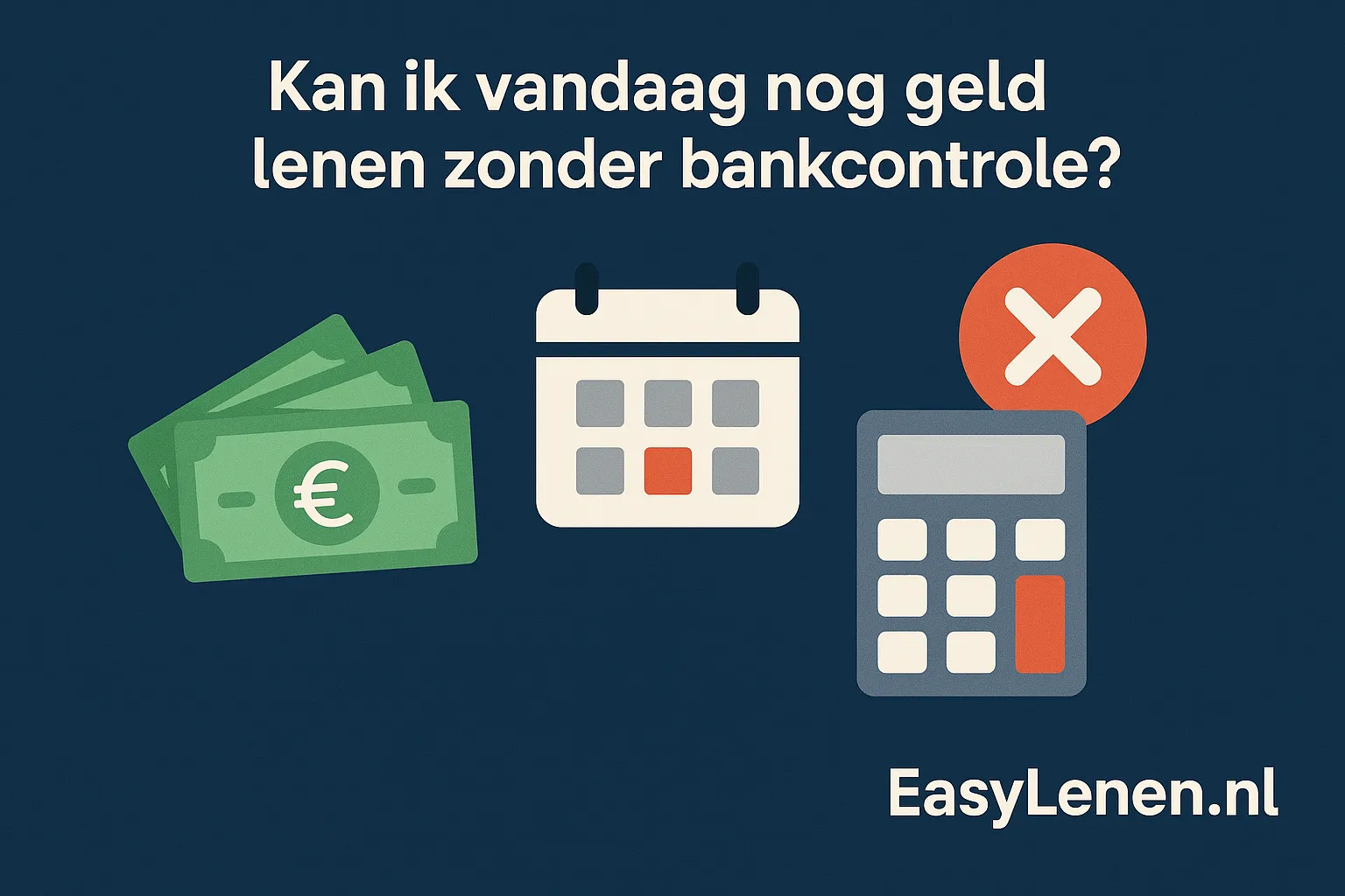 Kan ik vandaag nog geld lenen zonder bankcontrole?